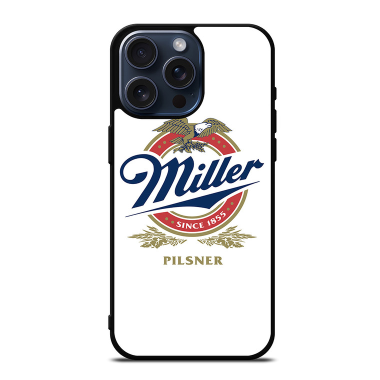 MILLER PILSNER BEER LOGO BADGE iPhone 15 Pro Max Case Cover