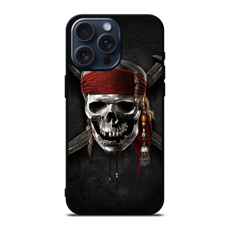 PIRATES OF THE CARIBBEAN SKULL iPhone 15 Pro Max Case Cover