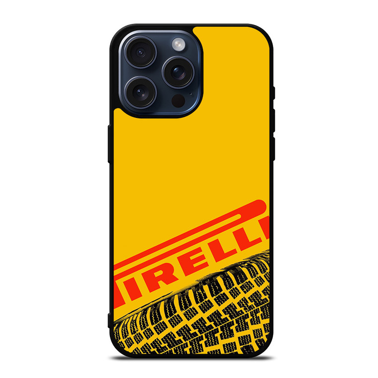 PIRELLI TIRE LOGO YELLOW iPhone 15 Pro Max Case Cover