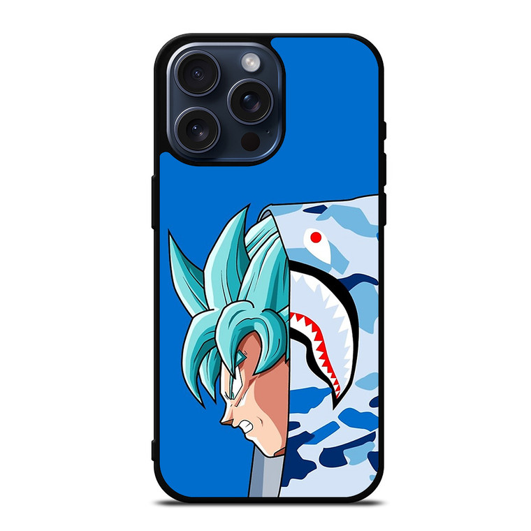 SON GOKU BAPE DRAGON BALL SAIYAN BLUE iPhone 15 Pro Max Case Cover