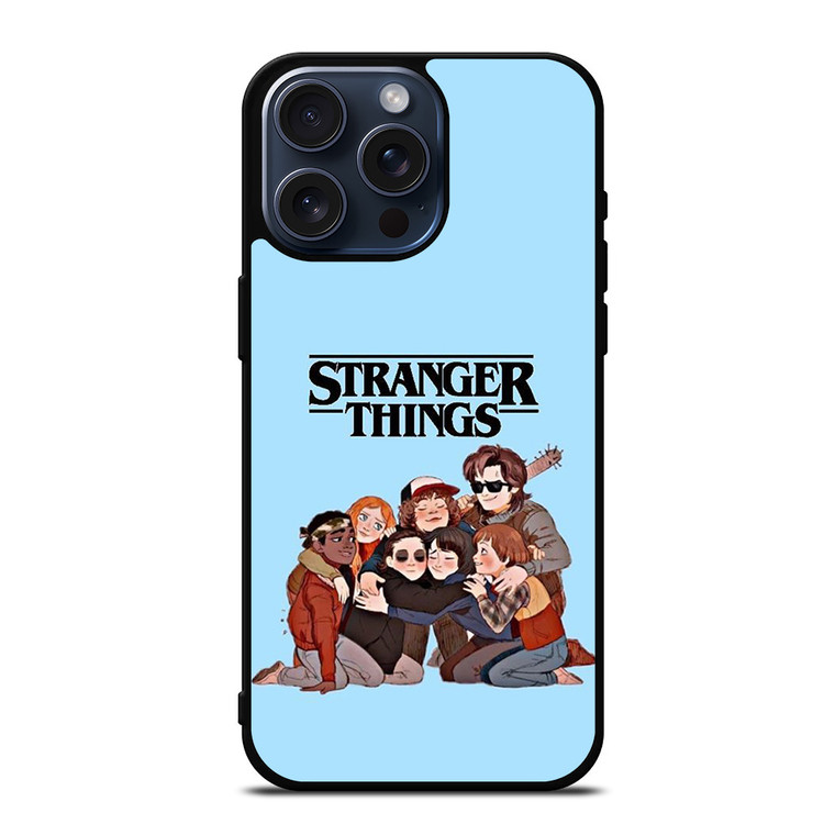 STRANGER THINGS CARTOON CHARACTERS iPhone 15 Pro Max Case Cover