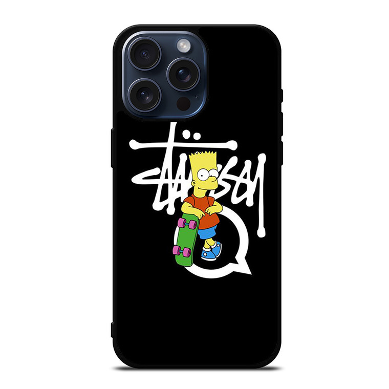 STUSSY BART SIMSON iPhone 15 Pro Max Case Cover
