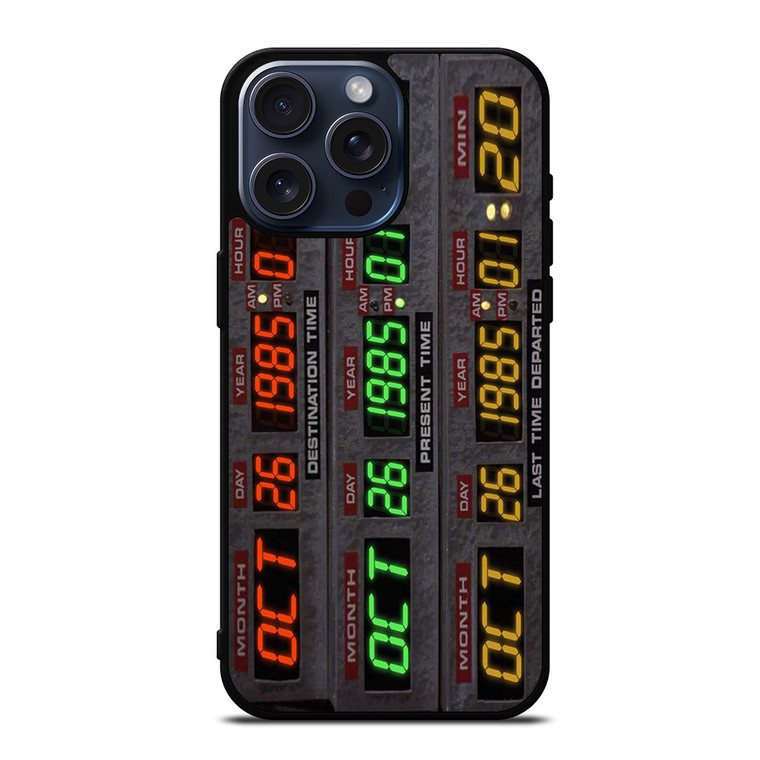 TIME CIRCUITS BACK TO THE FUTURE iPhone 15 Pro Max Case Cover