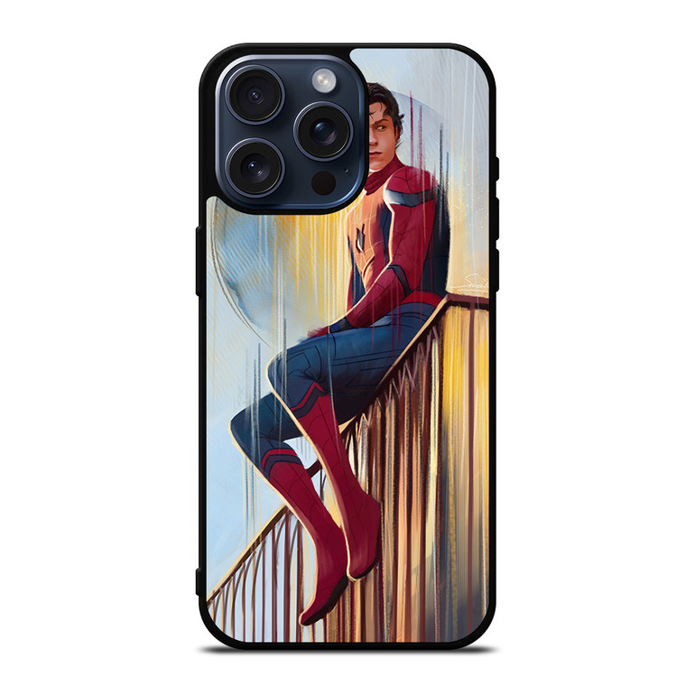 TOM HOLLAND SPIDERMAN ART iPhone 15 Pro Max Case Cover