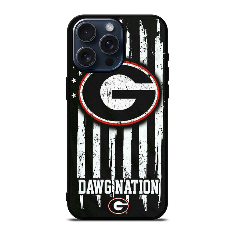 UNIVERSITY GEORGIA BULLDOGS FLAG iPhone 15 Pro Max Case Cover