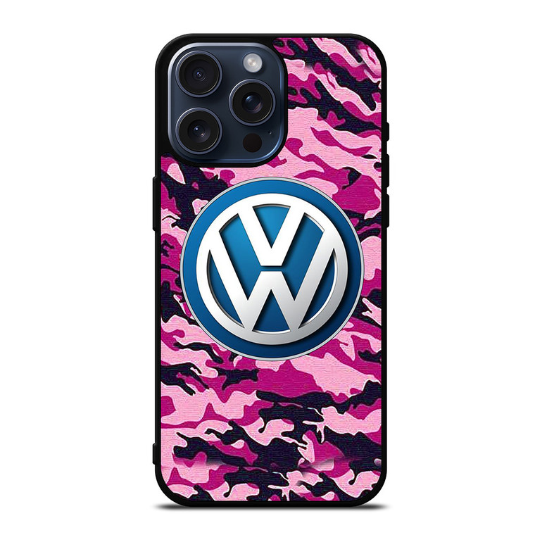 VW VOLKSWAGEN PINK CAMO iPhone 15 Pro Max Case Cover