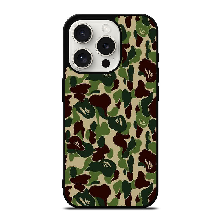 BAPE BATHING APE CAMO iPhone 15 Pro Case Cover