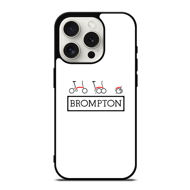 BROMPTON FOLDED BIKE LOGO 2 iPhone 15 Pro Case Cover
