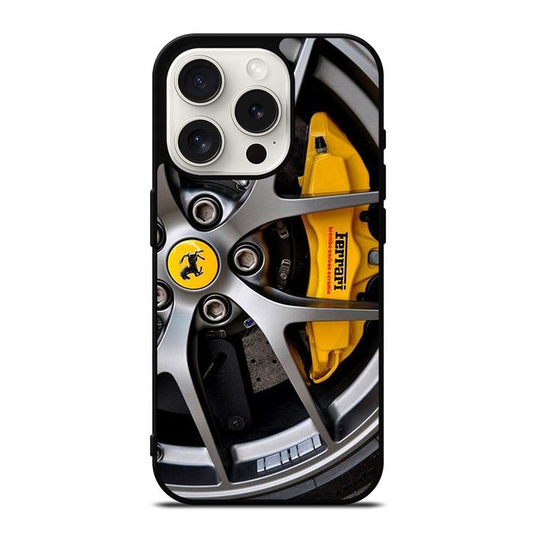 FERRARI WHEEL LOGO ICON iPhone 15 Pro Case Cover