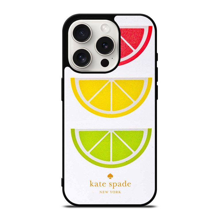 KATE SPADE NEW YORK LOGO COLORFUL LEMON ICON iPhone 15 Pro Case Cover