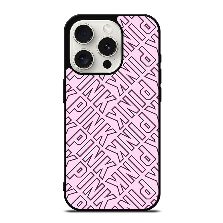 PINK VICTORIAS SECRET LOGO 2 iPhone 15 Pro Case Cover