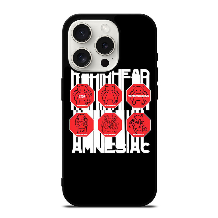 RADIOHEAD AMNESIAC LOGO iPhone 15 Pro Case Cover