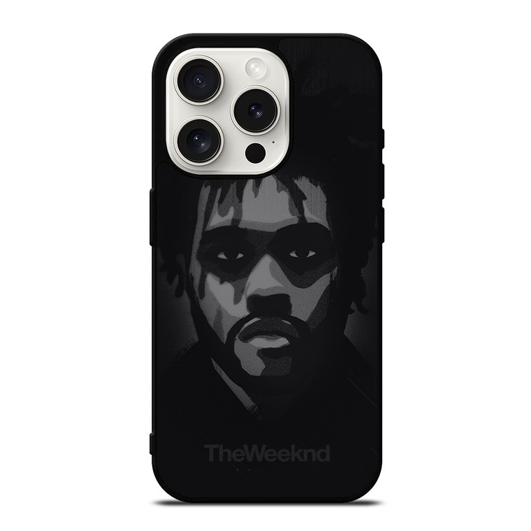 THE WEEKND FACE WHITE BLACK iPhone 15 Pro Case Cover