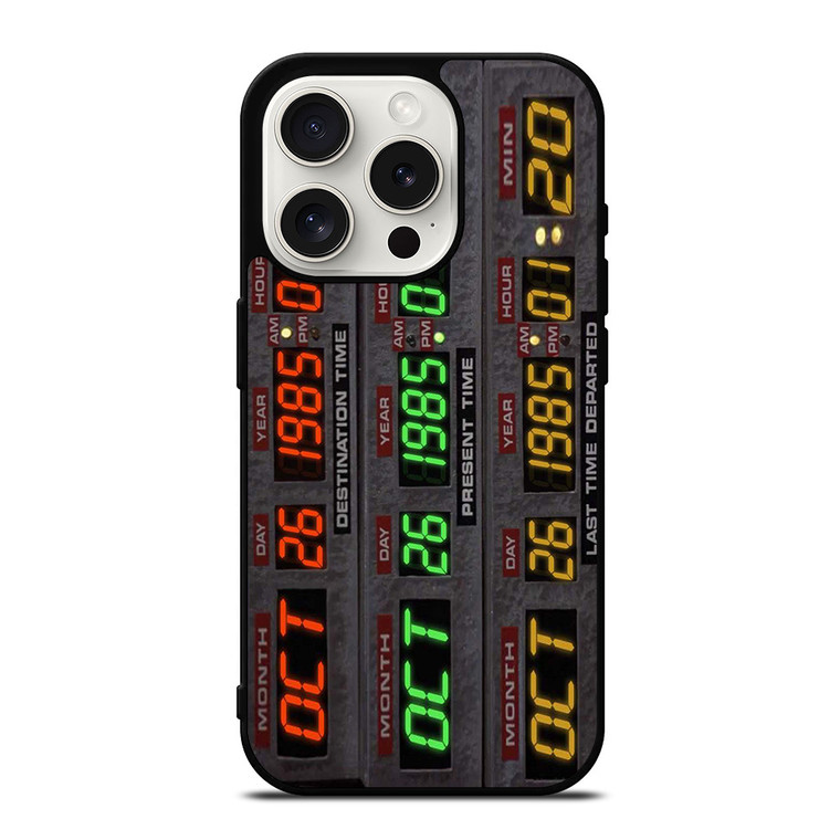 TIME CIRCUITS BACK TO THE FUTURE iPhone 15 Pro Case Cover