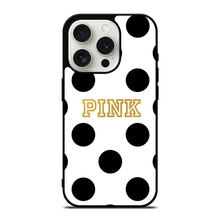 VICTORIA S SECRET PINK POLKADOTS iPhone 15 Pro Case Cover