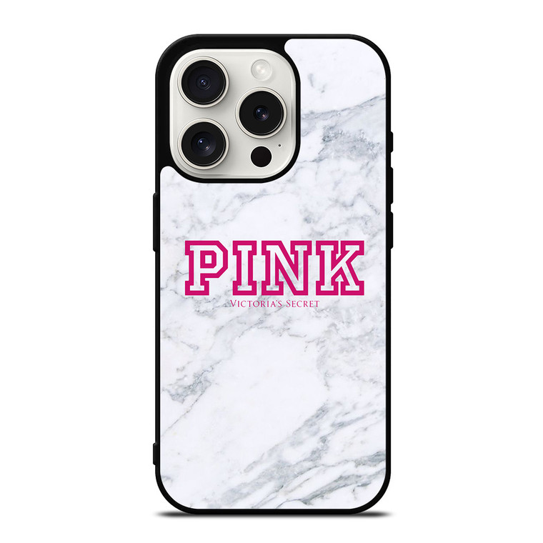 VICTORIA'S SECRET PINK MARBLE iPhone 15 Pro Case Cover