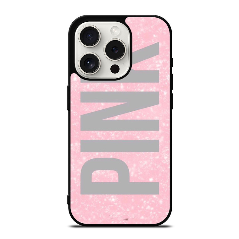VICTORIA'S SECRET PINK SPARKLE LOGO iPhone 15 Pro Case Cover