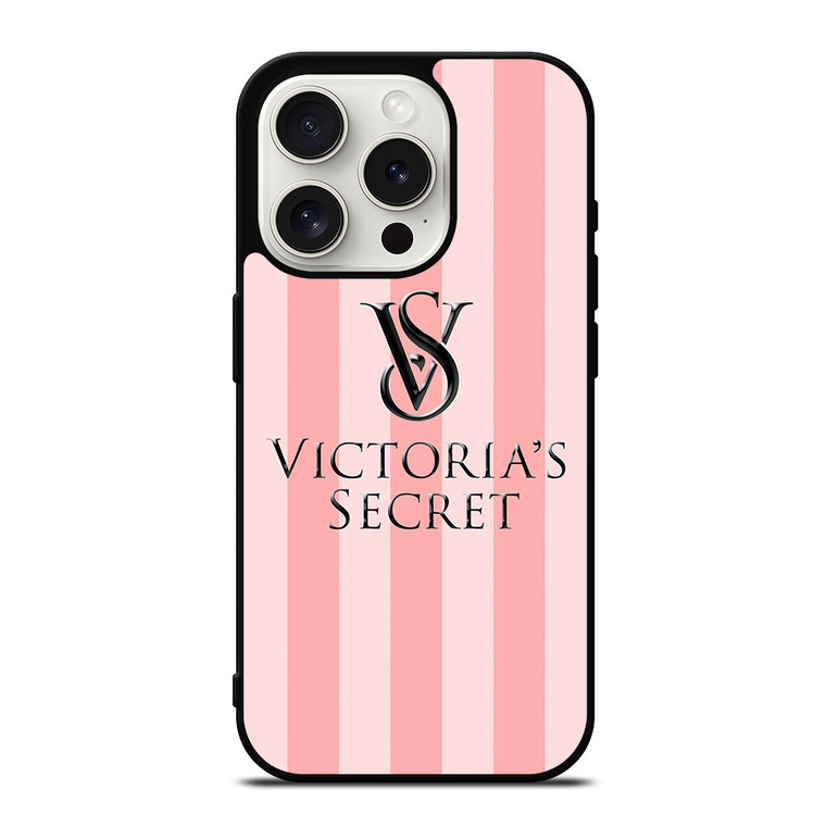 VICTORIA'S SECRET PINK STRIPES iPhone 15 Pro Case Cover