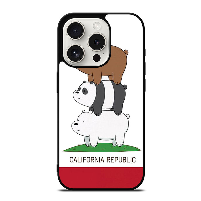 WE BARE BEARS CALIFORNIA REPUBLIC iPhone 15 Pro Case Cover
