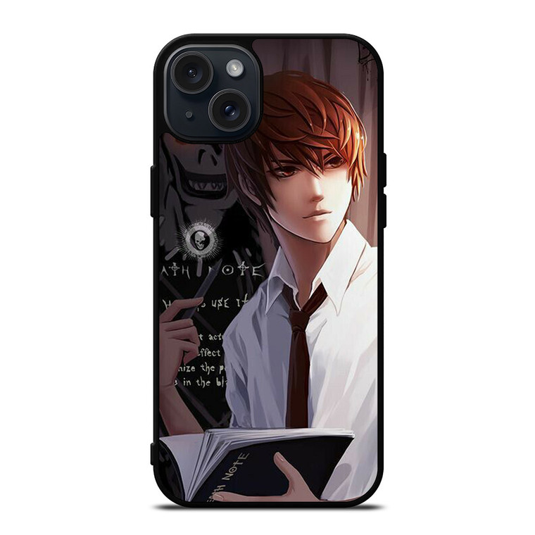 ANIME DEATH NOTE LIGHT YAGAMI AND RYUK iPhone 15 Plus Case Cover