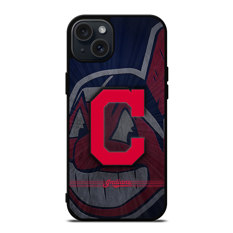 CLEVELAND INDIANS METAL LOGO iPhone 15 Plus Case Cover