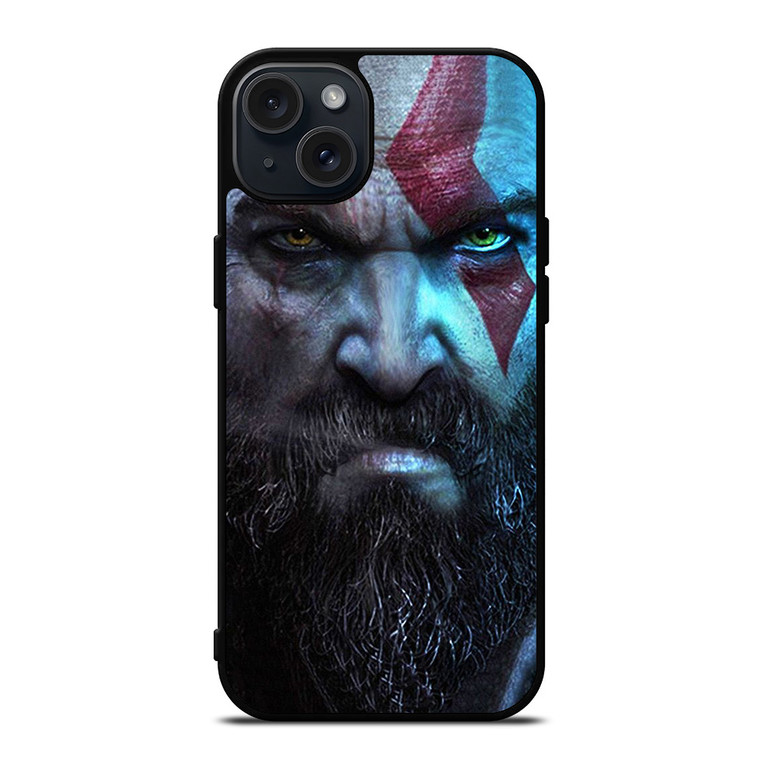 KRATOS FACE GOD OF WAR RAGNAROK iPhone 15 Plus Case Cover