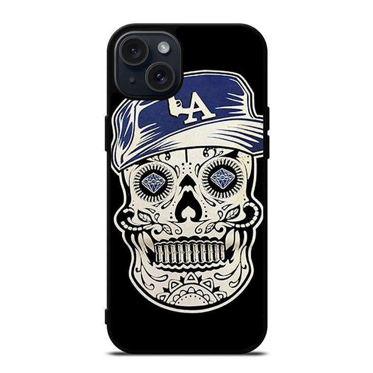 LA LOS ANGELES DODGERS SKULL iPhone 15 Plus Case Cover