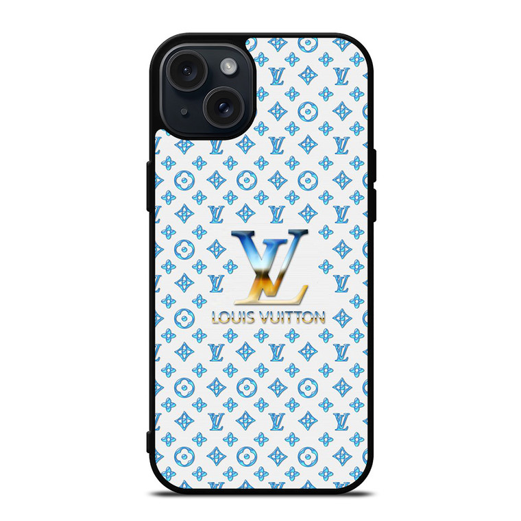 LOUIS VUITTON LV BLUE PATERN ICON LOGO iPhone 15 Plus Case Cover