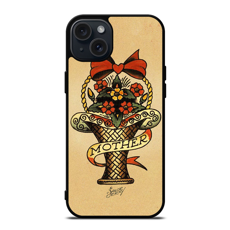 SAILOR JERRY FLOWER BOUQUET MOTHER iPhone 15 Plus Case Cover