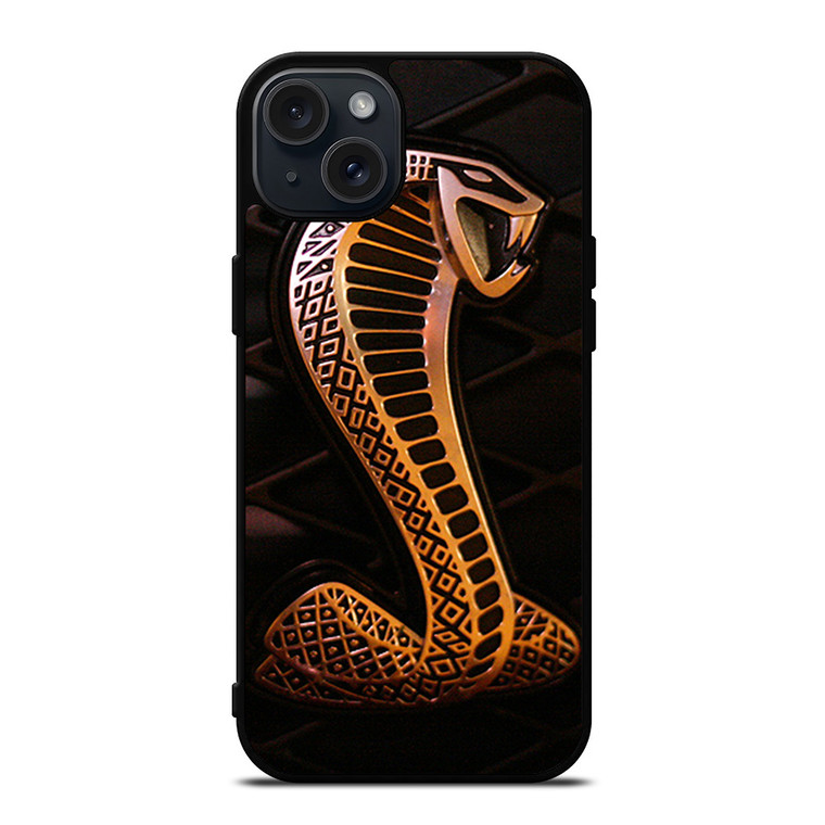 SHELBY COBRA FORD GOLD LOGO iPhone 15 Plus Case Cover