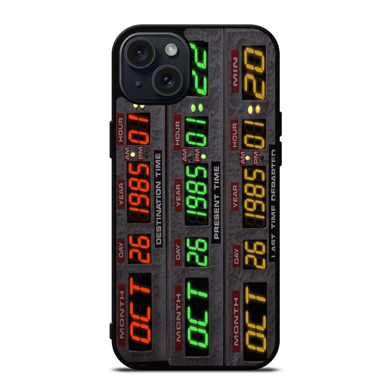 TIME CIRCUITS BACK TO THE FUTURE iPhone 15 Plus Case Cover