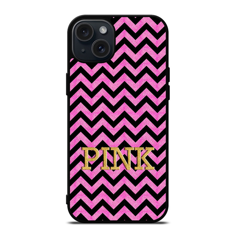 VICTORIA'S SECRET PINK CHEVRON iPhone 15 Plus Case Cover