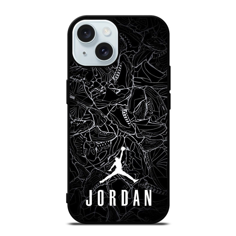 AIR JORDAN SHOES COLLAGE LOGO iPhone 15 Case Cover