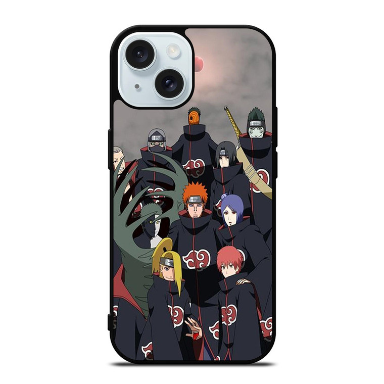 AKATSUKI NARUTO ANIME iPhone 15 Case Cover