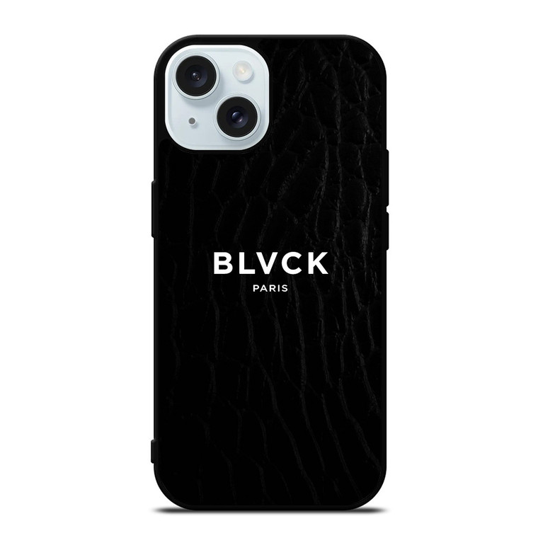 BLVCK PARIS SNAKE LEATHER LOGO iPhone 15 Case Cover