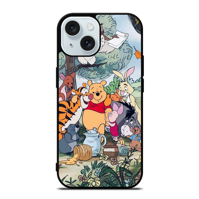 CARTOON WINNIE THE POOH AND FRIENDS DISNEY iPhone 15 Case Cover