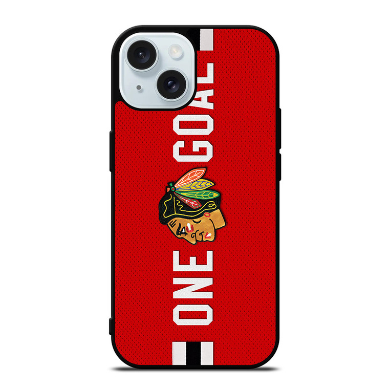 CHICAGO BLACKHAWKS ONE GOAL iPhone 15 Case Cover