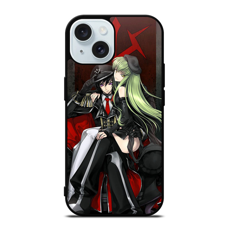 CODE GEASS LELOUCH CAMPEROUGE AND C.C ANIME MANGA iPhone 15 Case Cover