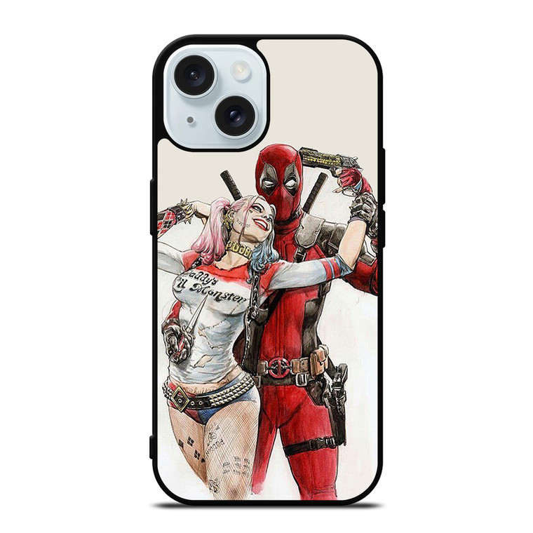 DEADPOOL HARLEY QUINN iPhone 15 Case Cover