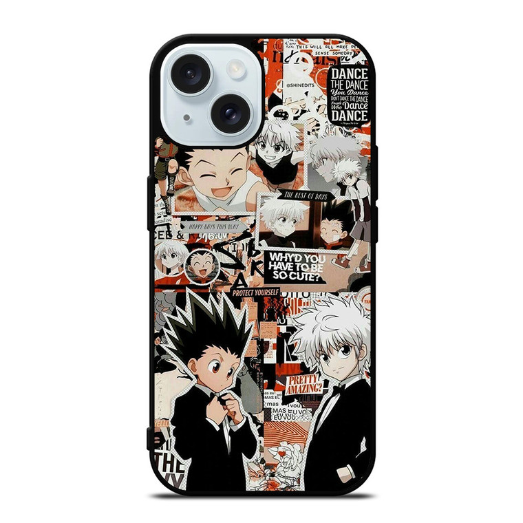 HUNTER X HUNTER GON AND KILLUA COLLAGE iPhone 15 Case Cover