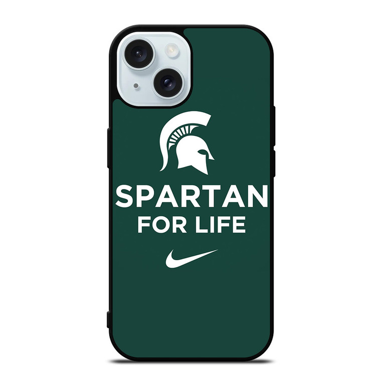 MICHIGAN STATE SPARTAN FOR LIFE iPhone 15 Case Cover