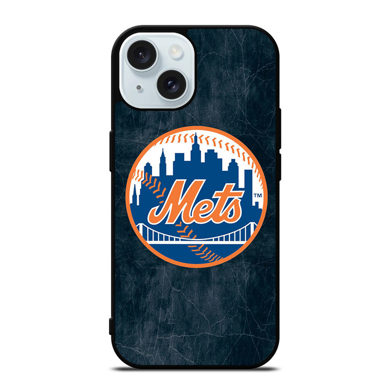 NEW YORK METS BASEBALL LOGO iPhone 15 Case Cover