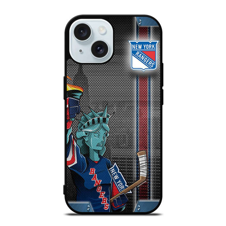 NEW YORK RANGERS NHL LIBERTY STATUE iPhone 15 Case Cover