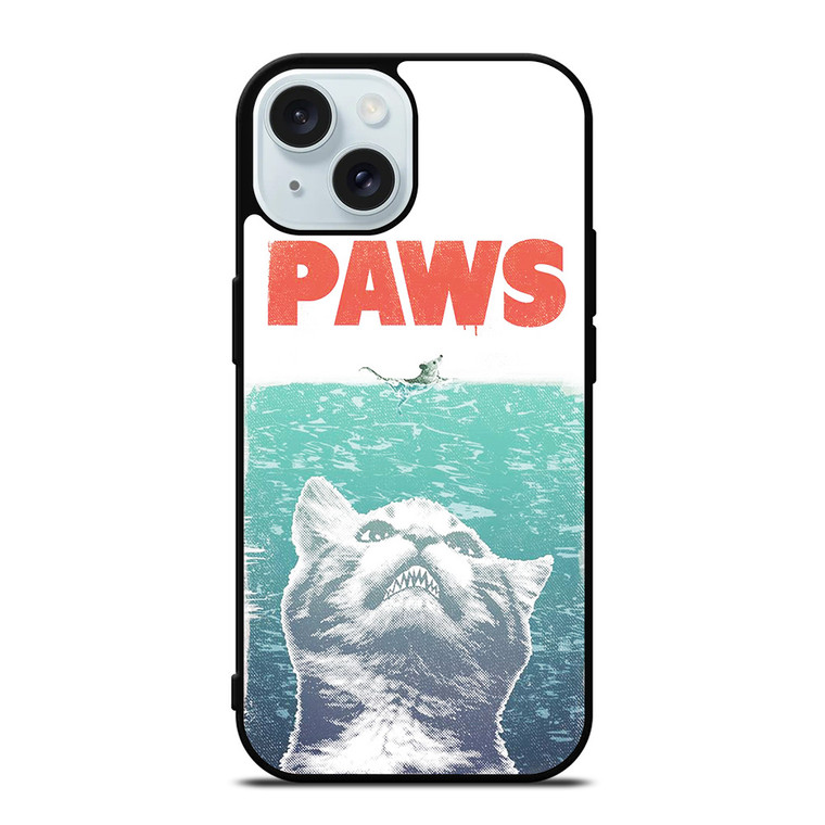 PAWS FUNNY JAWS CAT iPhone 15 Case Cover
