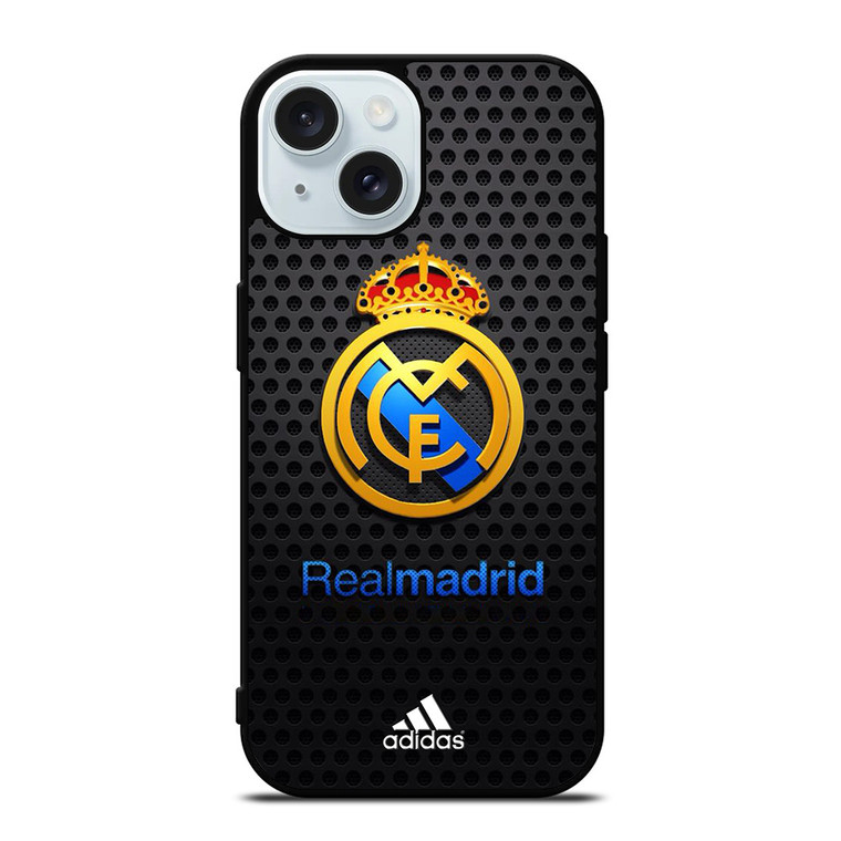 REAL MADRID FC METAL LOGO iPhone 15 Case Cover
