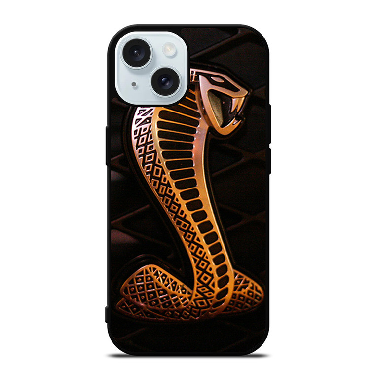 SHELBY COBRA FORD GOLD LOGO iPhone 15 Case Cover