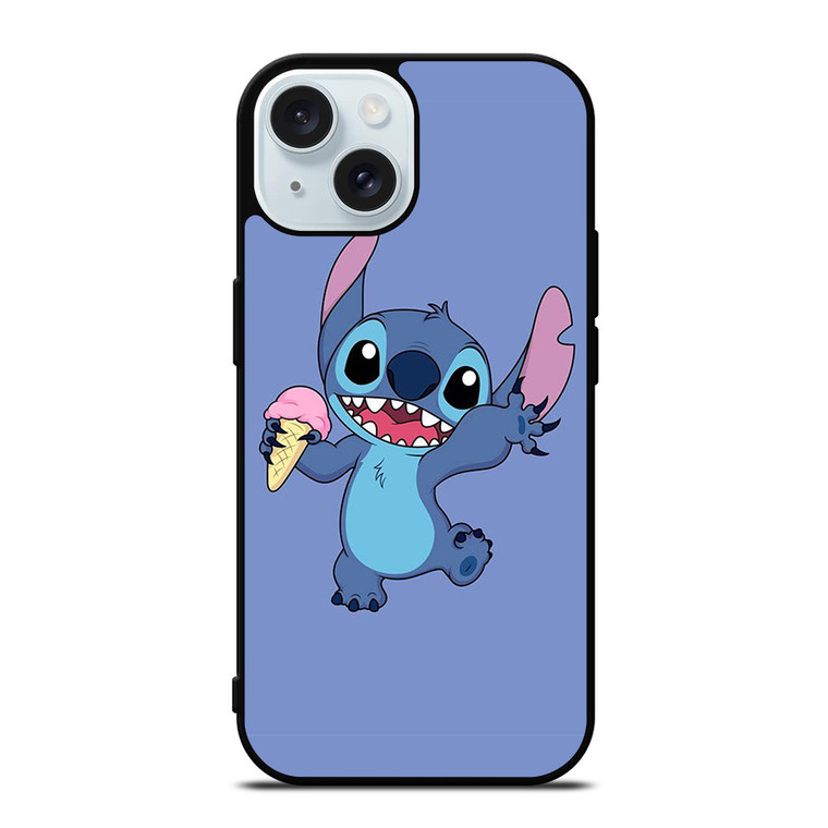 STITCH DISNEY CARTOON ICE CREAM iPhone 15 Case Cover