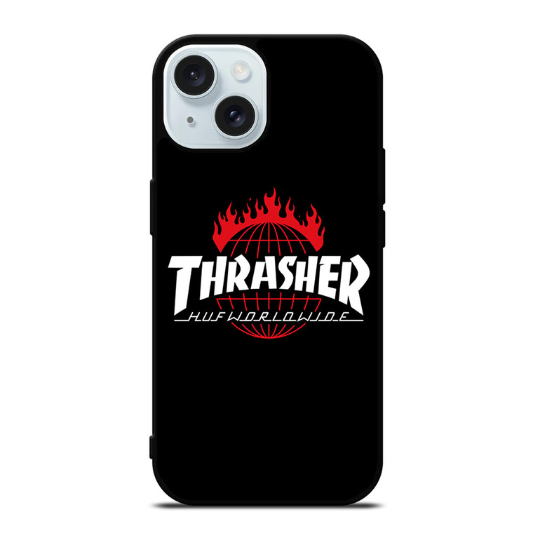 THRAASHER HUF WORLDWIDE iPhone 15 Case Cover