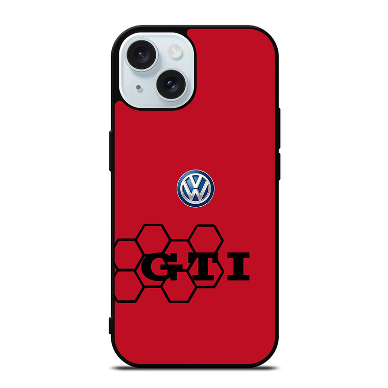 VW VOLKSWAGEN RED HONEYCOMB iPhone 15 Case Cover