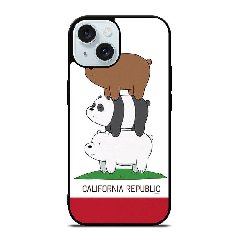 WE BARE BEARS CALIFORNIA REPUBLIC iPhone 15 Case Cover